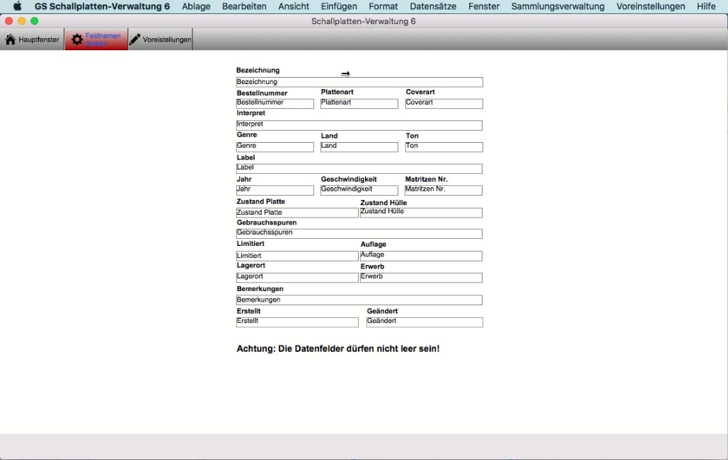GS Schallplatten-Verwaltung 6 Mac