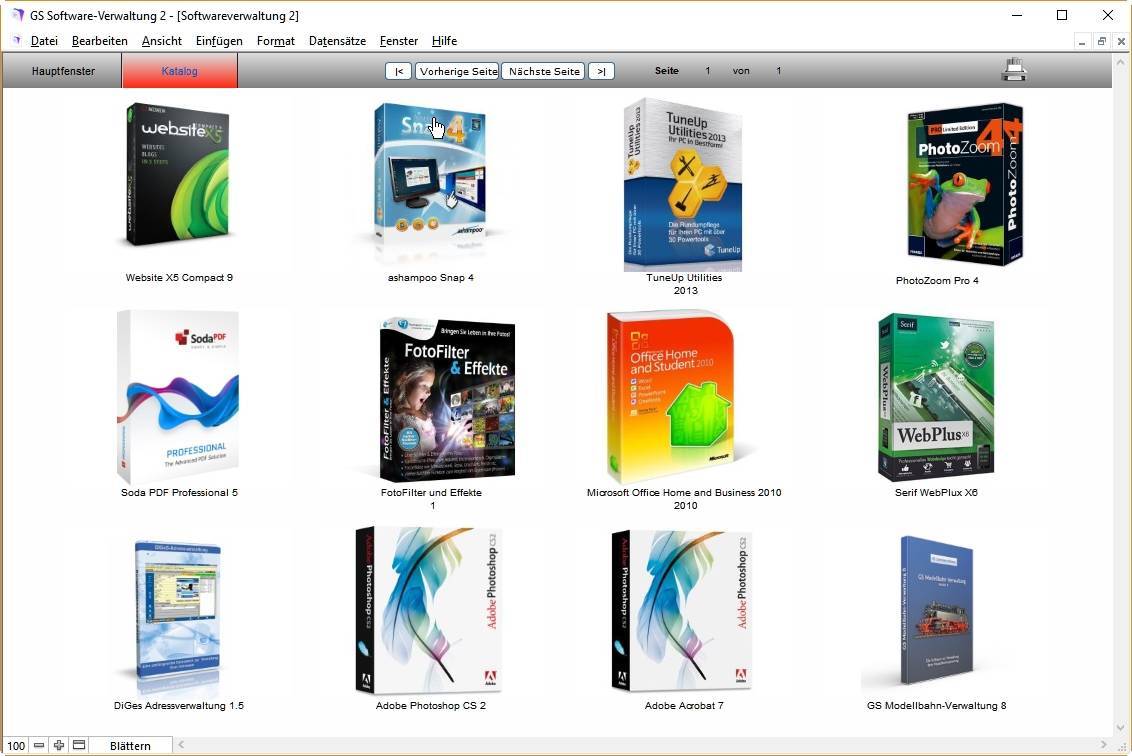 GS Software-Verwaltung 2