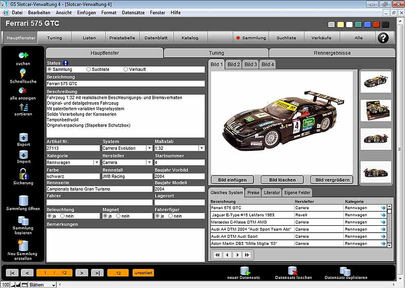 GS SlotCar-Verwaltung 4.0