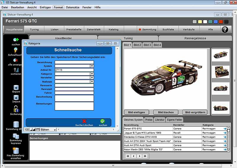 GS SlotCar-Verwaltung 4.0