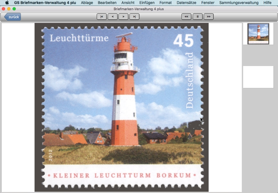 GS Briefmarken-Verwaltung 4 plus für Mac