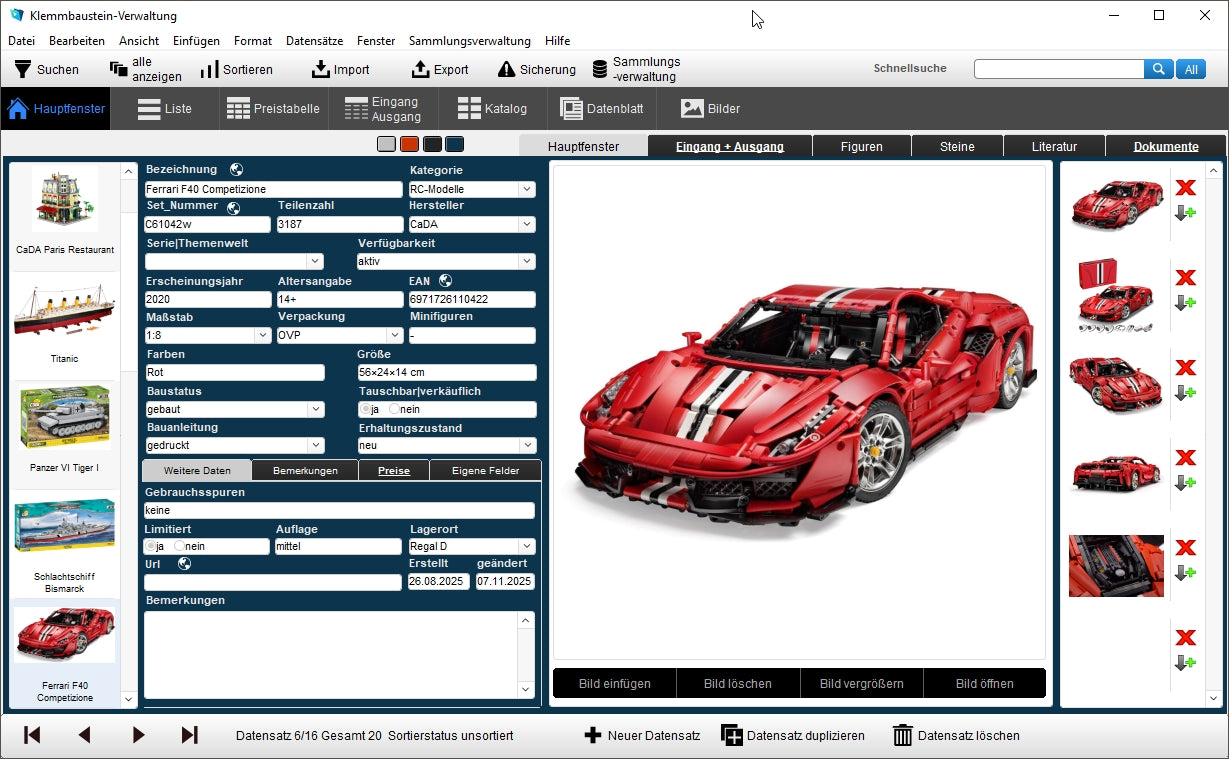 GS Klemmbaustein-Verwaltung