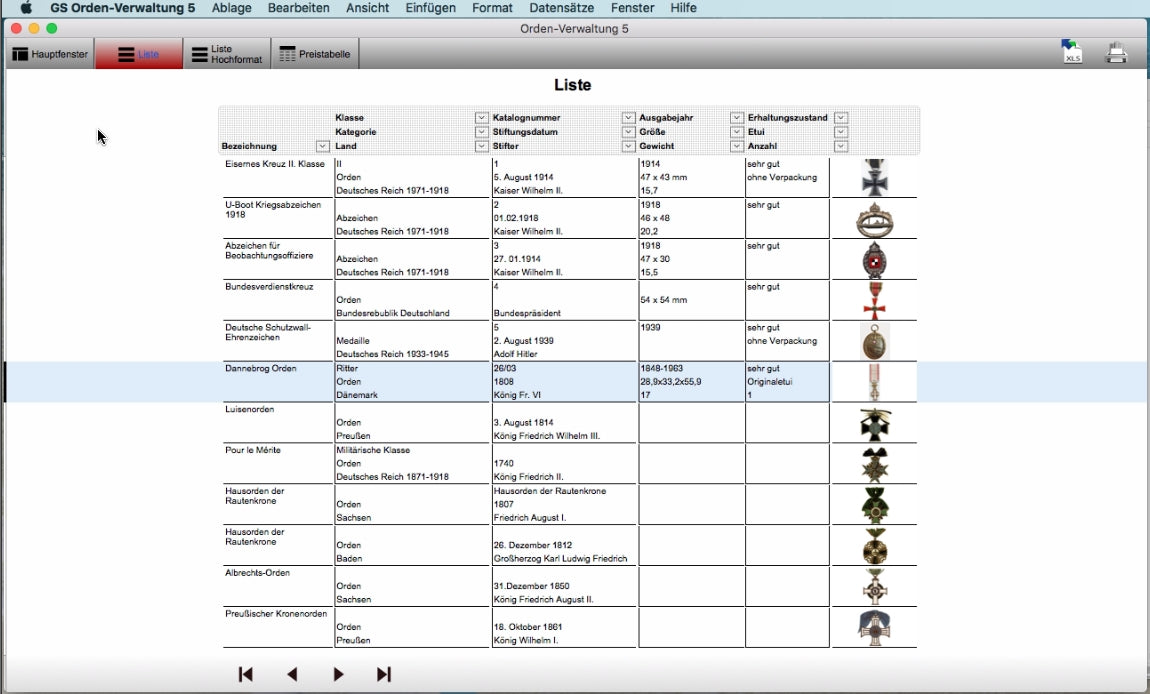 GS Orden-Verwaltung 5 Mac