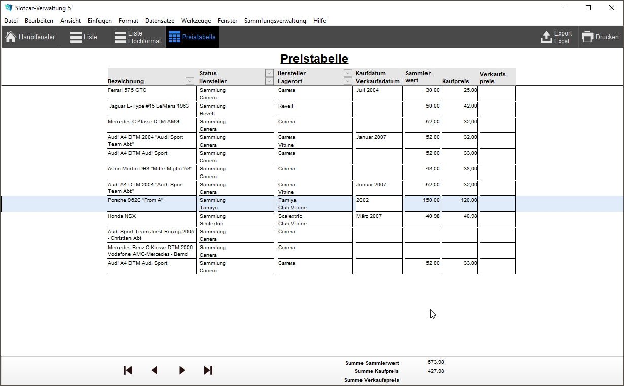 GS SlotCar-Verwaltung 5