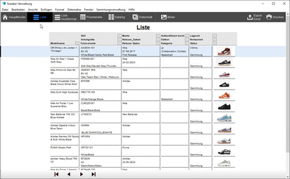 GS Sneaker-Verwaltung
