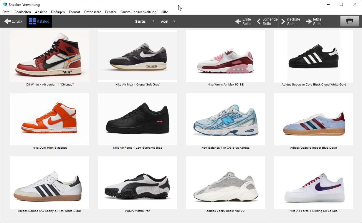 GS Sneaker-Verwaltung