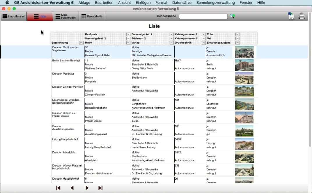 GS Ansichtskarten-Verwaltung 6 Mac