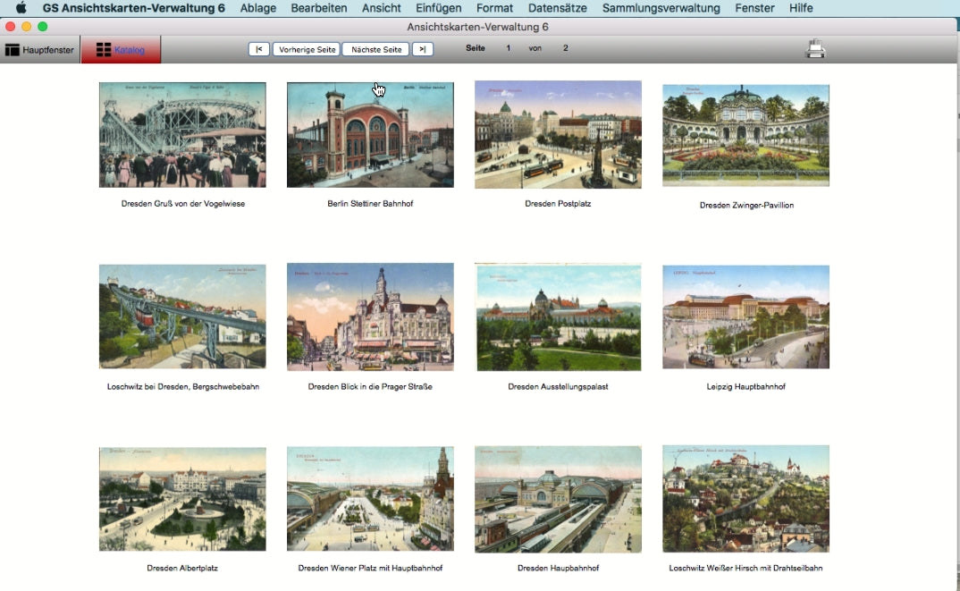 GS Ansichtskarten-Verwaltung 6 Mac