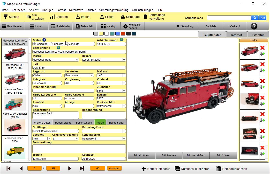 GS Modellauto-Verwaltung 9