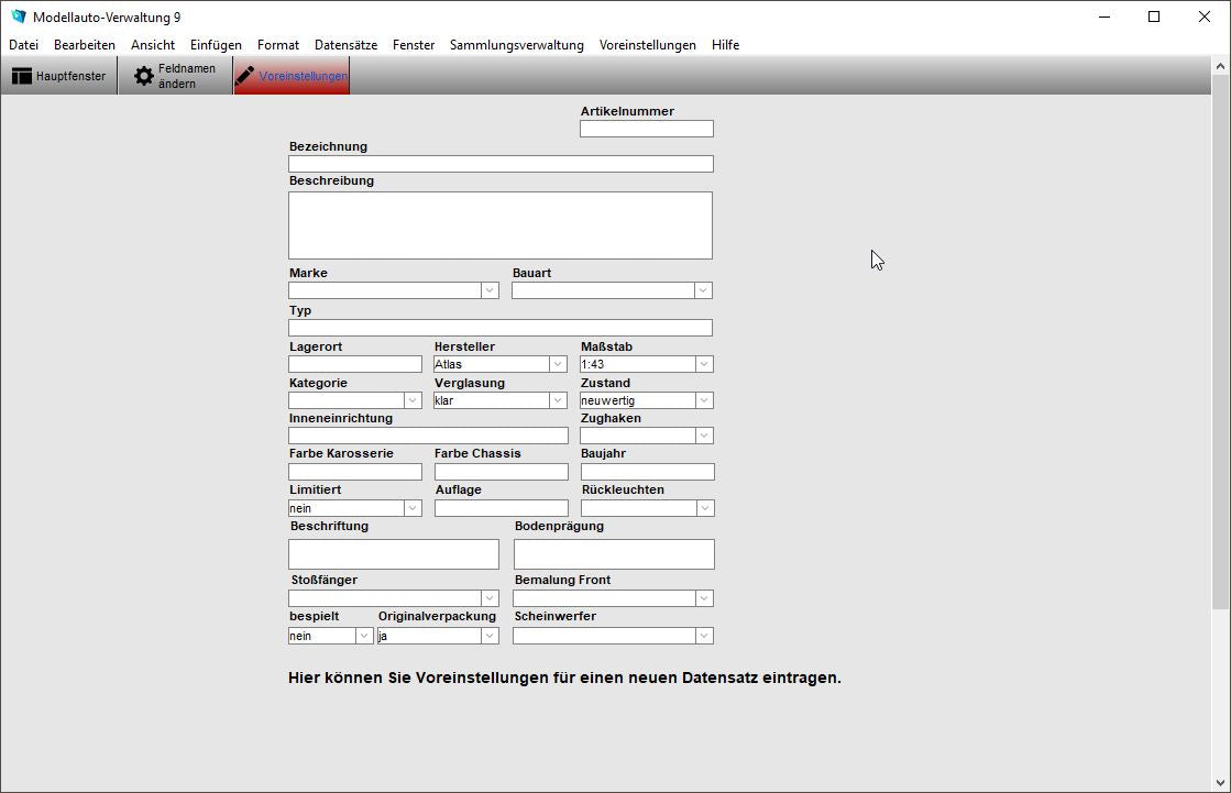 GS Modellauto-Verwaltung 9