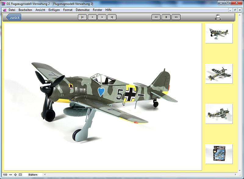 GS Flugzeugmodell-Verwaltung 2