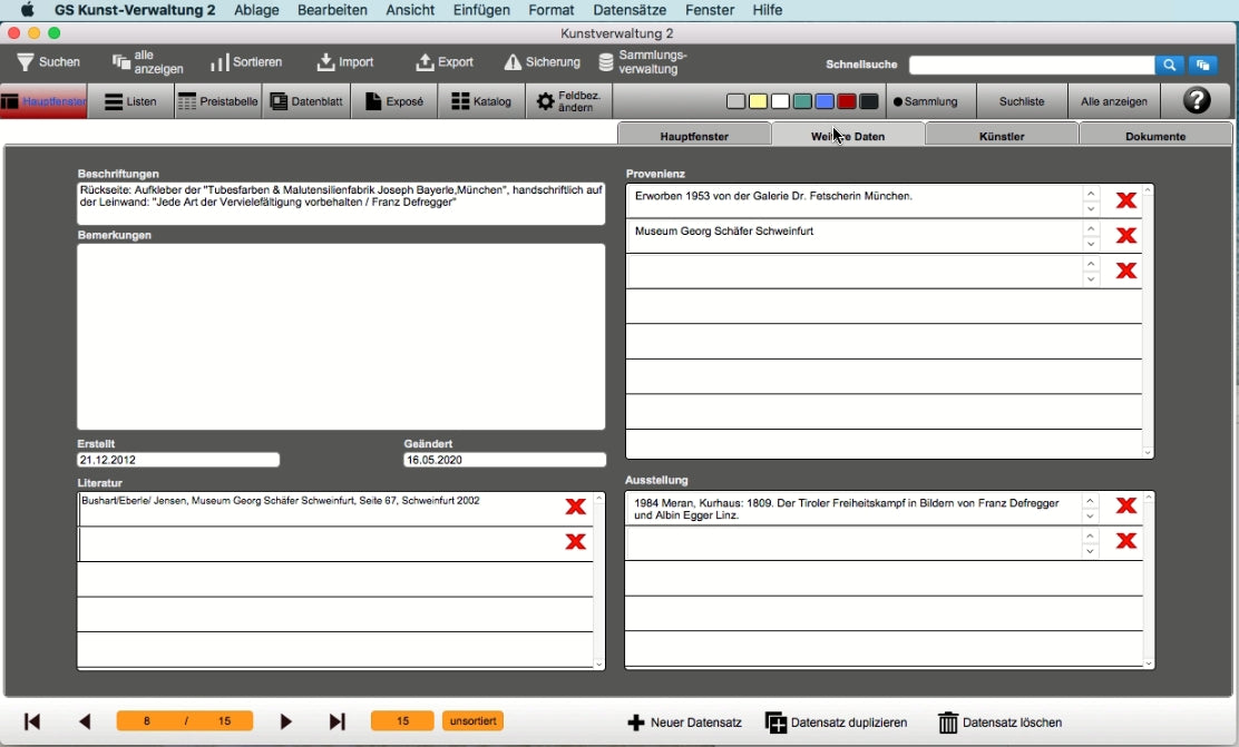 GS Kunst-Verwaltung 2 für Mac