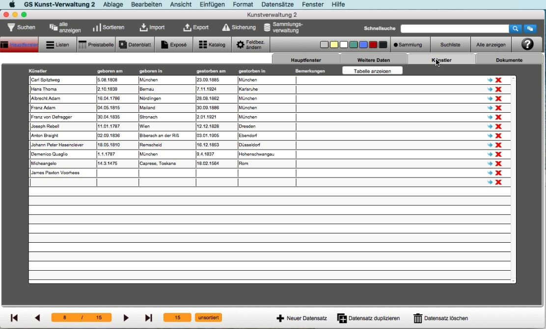 GS Kunst-Verwaltung 2 für Mac