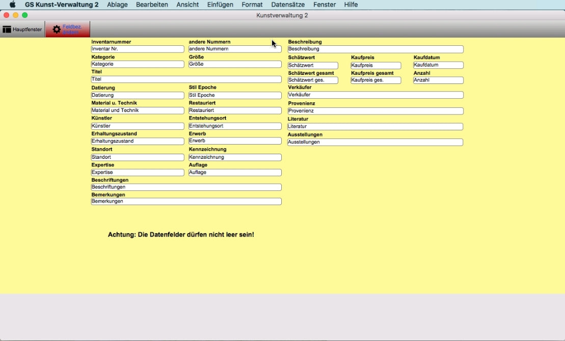 GS Kunst-Verwaltung 2 für Mac