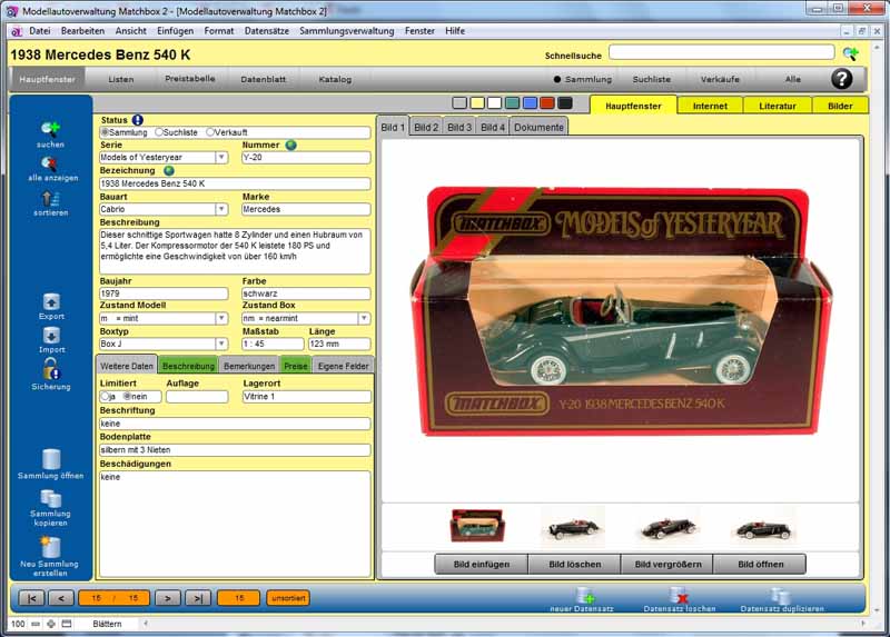 GS Modellautoverwaltung für Matchbox-Modelle 2