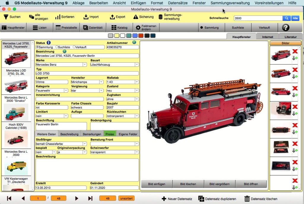 GS Modellauto-Verwaltung 9 für Mac