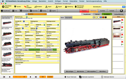 GS Modellbahn-Verwaltung 8 Mac