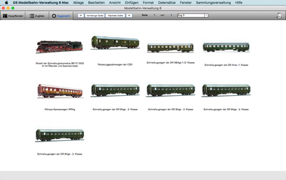 GS Modellbahn-Verwaltung 8 Mac