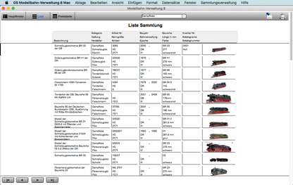 GS Modellbahn-Verwaltung 8 Mac