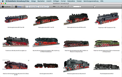 GS Modellbahn-Verwaltung 8 Mac