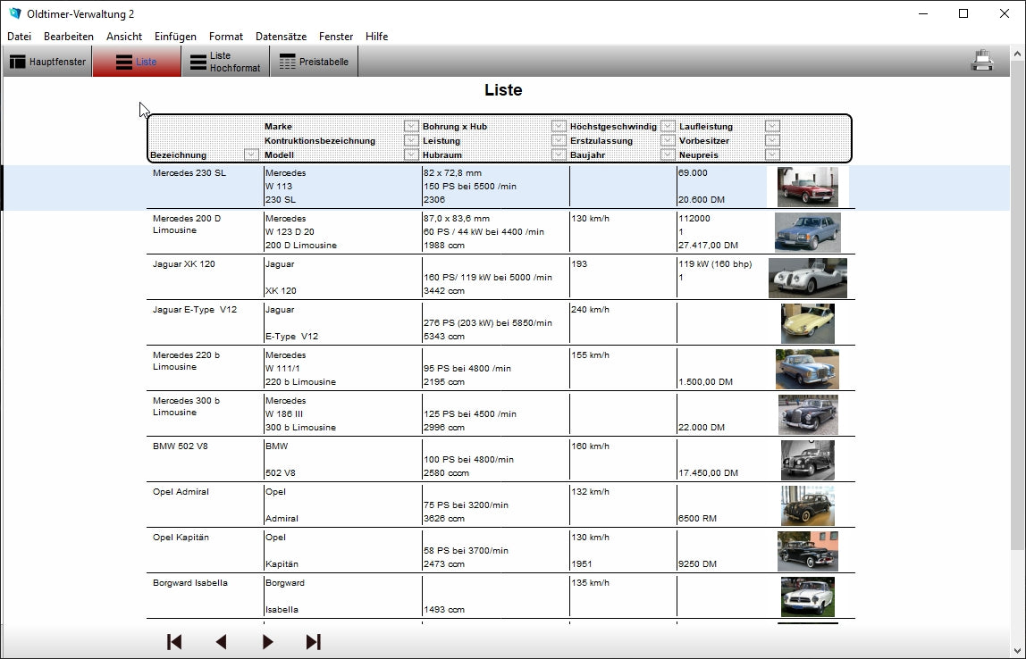 GS Oldtimer-Verwaltung 2